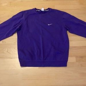 Purple Nike Crew Neck Pullover Sweater